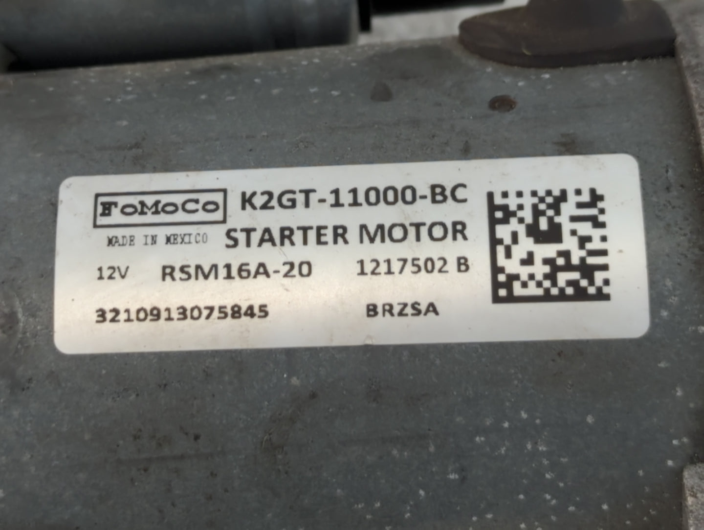 2019-2020 Ford Edge Car Starter Motor Solenoid OEM P/N:K2GT-11000-BC Fits Fits 2019 2020 2021 2022 OEM Used Auto Parts - Oemusedautoparts1.com