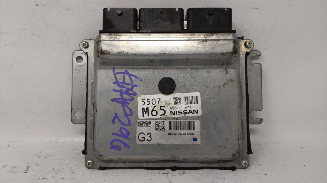 2013-2015 Nissan Sentra PCM Engine Control Computer ECU ECM PCU OEM P/N:BEM404-300 A1 NEC001-666 Fits Fits 2013 2014 2015 OEM Used Auto Parts - Oemusedautoparts1.com 