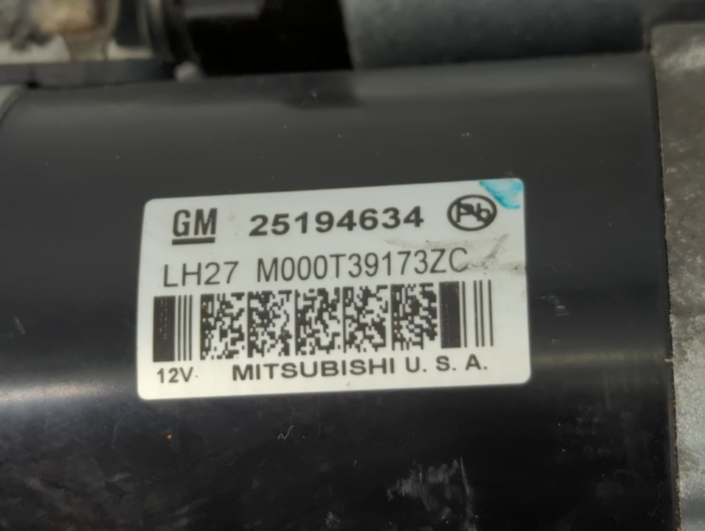 2012-2019 Chevrolet Sonic Car Starter Motor Solenoid OEM P/N:M000T39173ZC 25194634 Fits OEM Used Auto Parts - Oemusedautoparts1.com