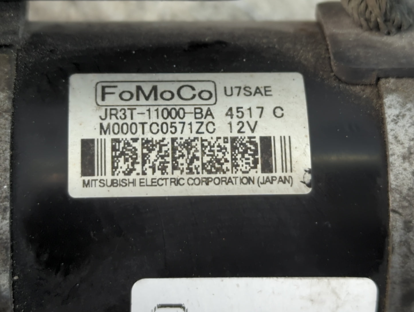 2018-2022 Ford Mustang Car Starter Motor Solenoid OEM P/N:M000TC0571ZC JR3T-11000-BA Fits Fits 2018 2019 2020 2021 2022 OEM Used Auto Parts - Oemusedautoparts1.com