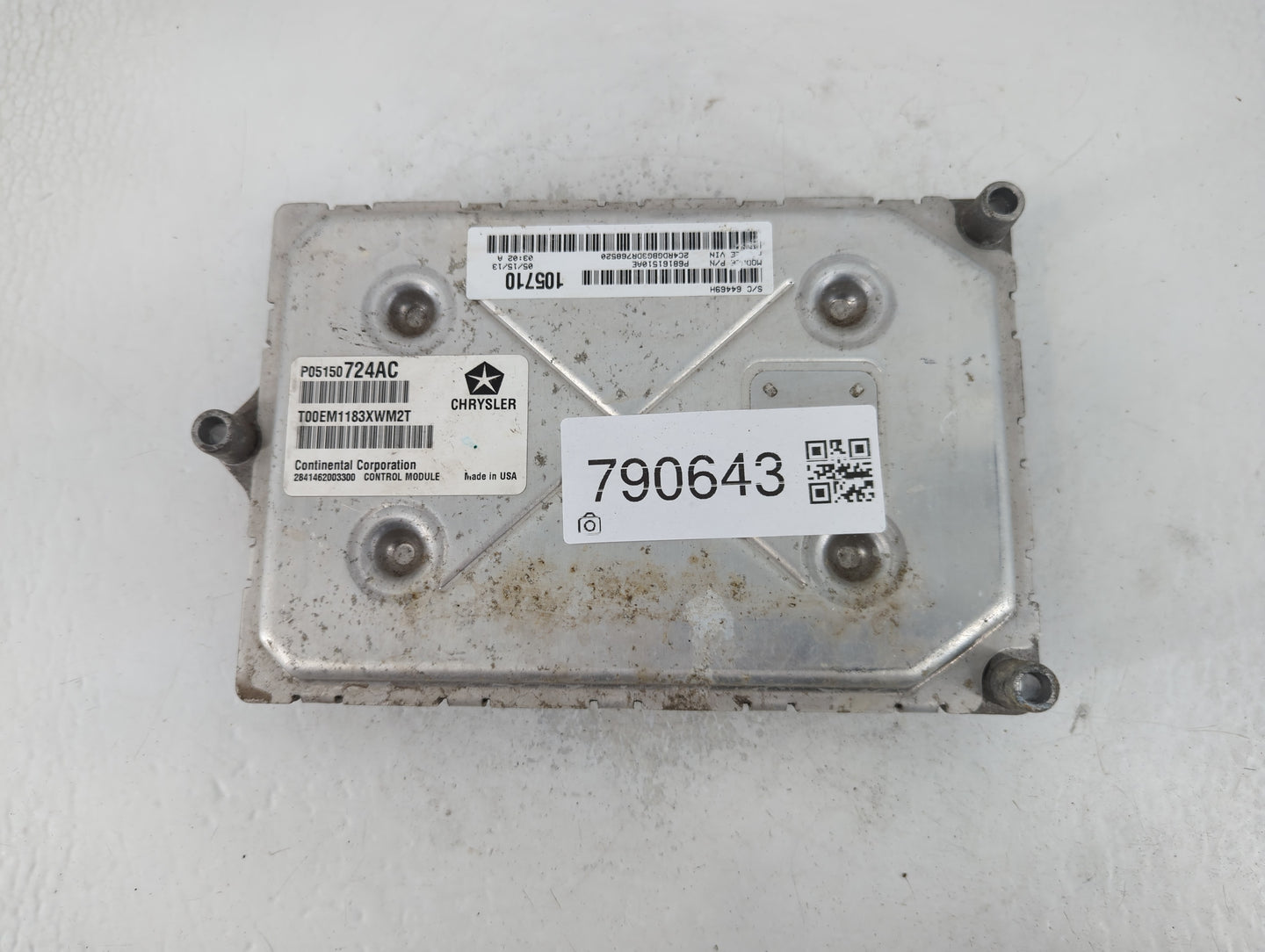 2013 Dodge Caravan PCM Engine Control Computer ECU ECM PCU OEM P/N:P68161510AE P05150724AC Fits OEM Used Auto Parts - Oemusedautoparts1.com
