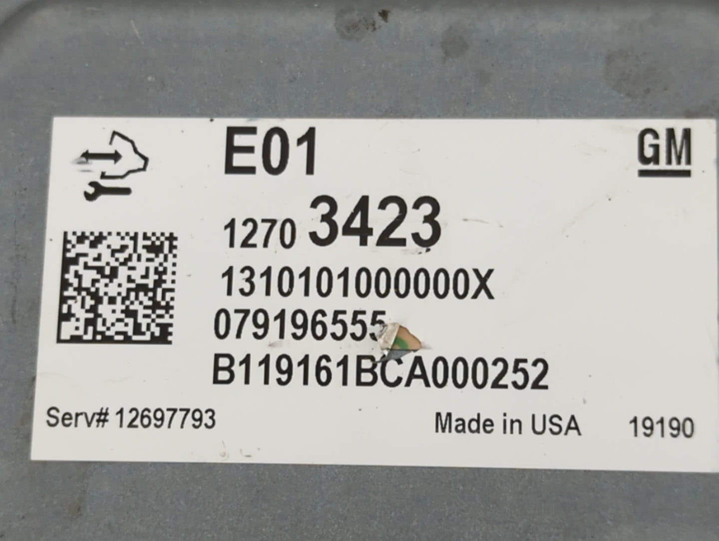 2017-2021 Buick Encore PCM Engine Control Computer ECU ECM PCU OEM P/N:12706635 12697793 Fits Fits 2017 2018 2019 2020 2021 OEM Used Auto Parts - Oemusedautoparts1.com