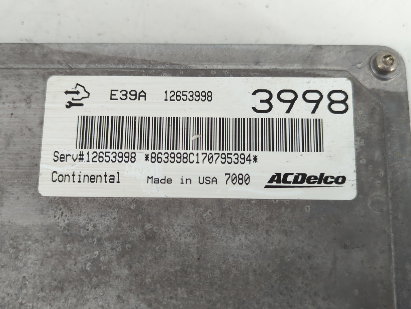 2014-2016 Chevrolet Impala PCM Engine Control Computer ECU ECM PCU OEM P/N:12653998 Fits Fits 2013 2014 2015 2016 OEM Used Auto Parts - Oemusedautoparts1.com