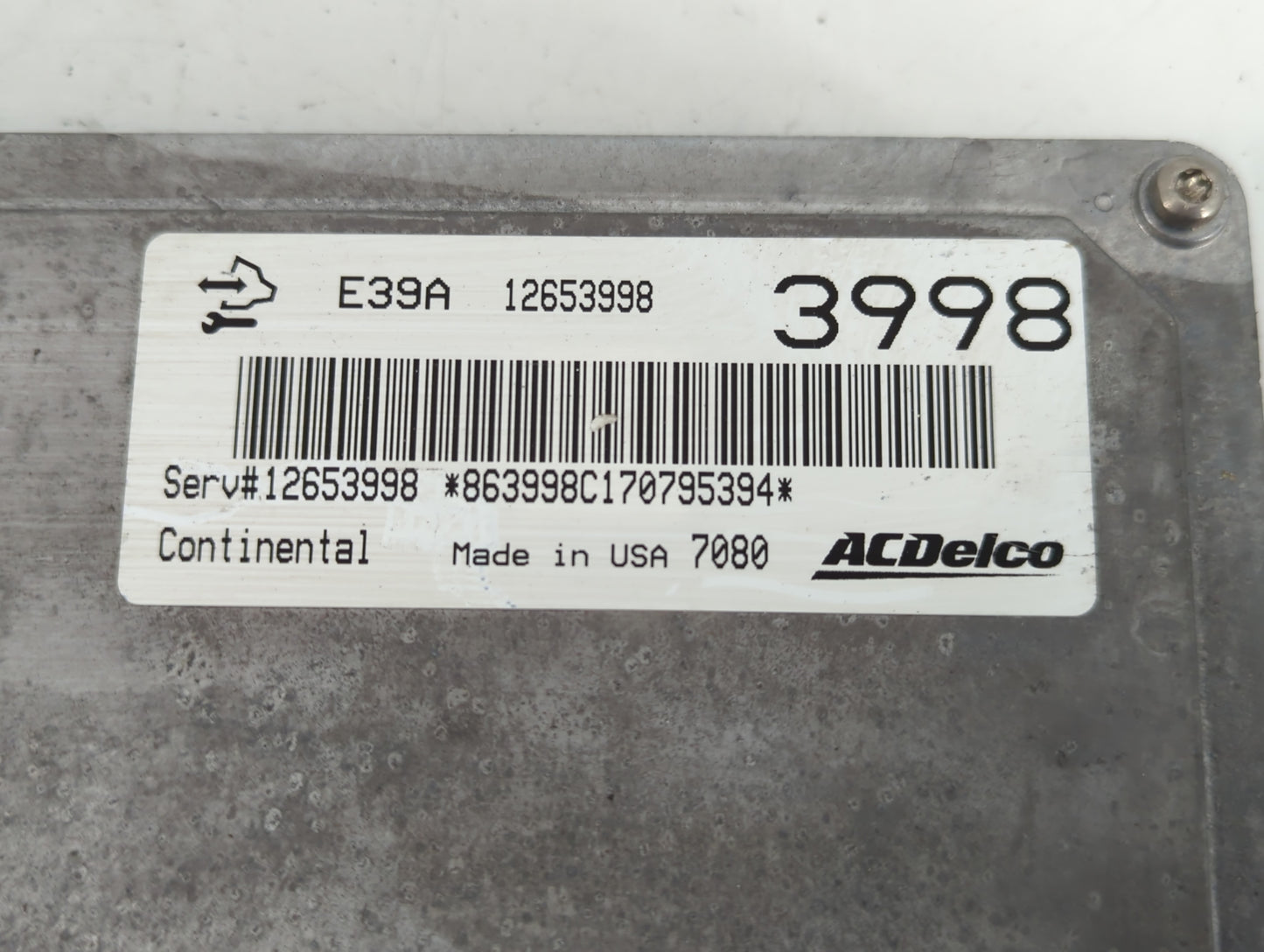 2014-2016 Chevrolet Impala PCM Engine Control Computer ECU ECM PCU OEM P/N:12653998 Fits Fits 2013 2014 2015 2016 OEM Used Auto Parts - Oemusedautoparts1.com