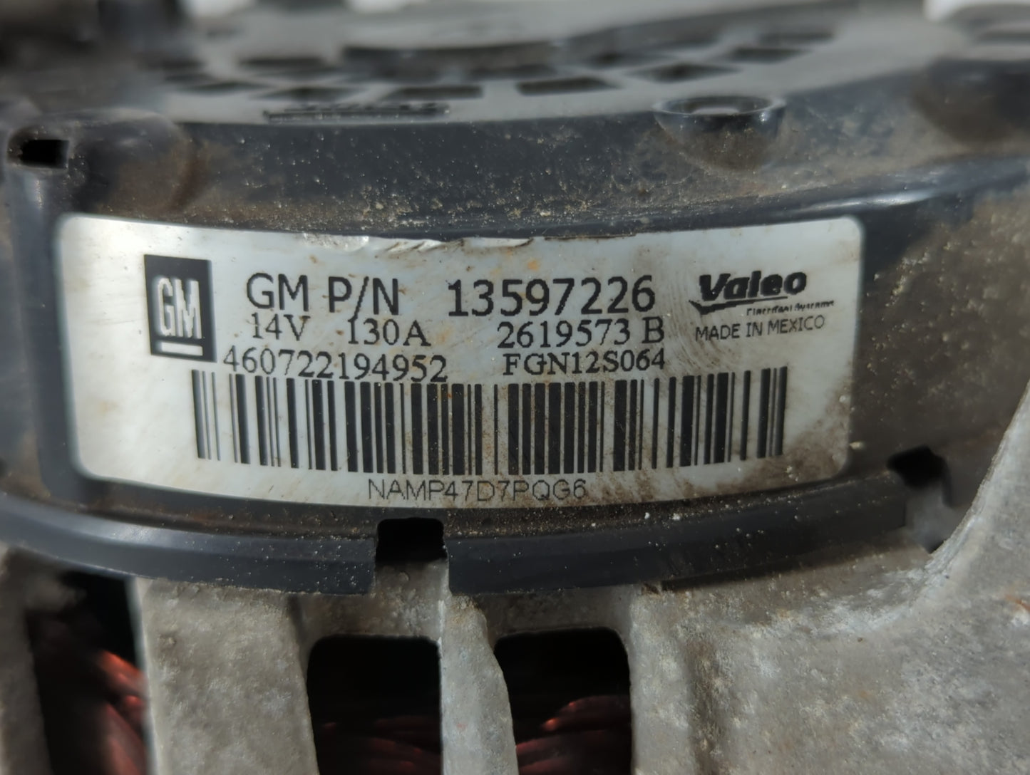 2013-2021 Chevrolet Trax Alternator Replacement Generator Charging Assembly Engine OEM P/N:13597226 Fits OEM Used Auto Parts - Oemusedautoparts1.com