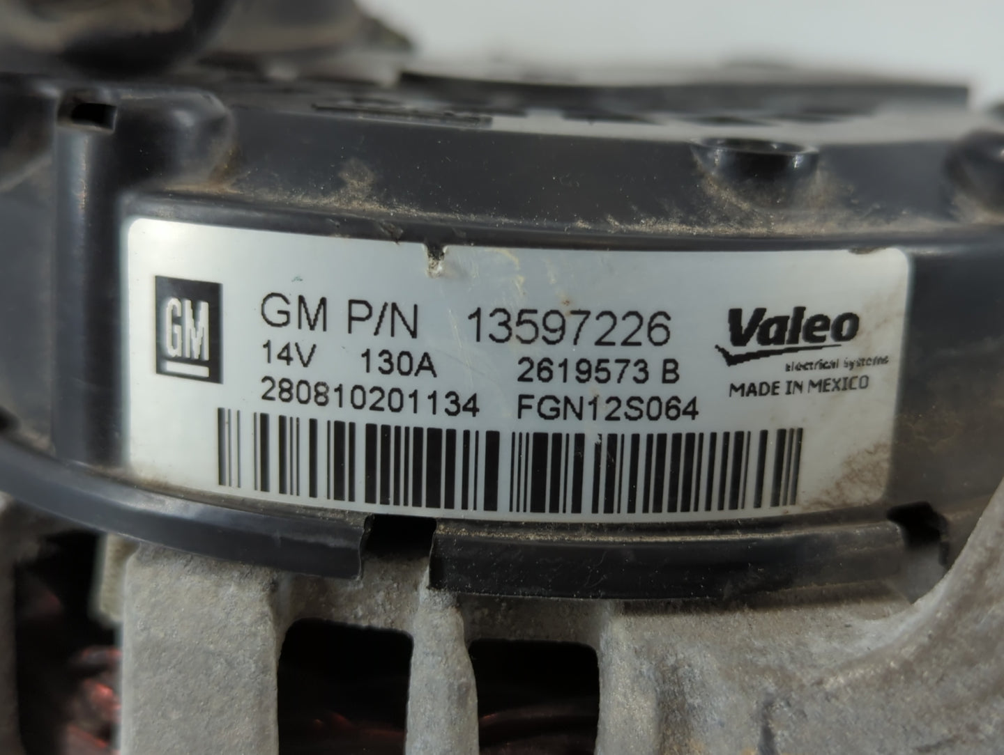 2013-2021 Chevrolet Trax Alternator Replacement Generator Charging Assembly Engine OEM P/N:13597226 Fits OEM Used Auto Parts - Oemusedautoparts1.com
