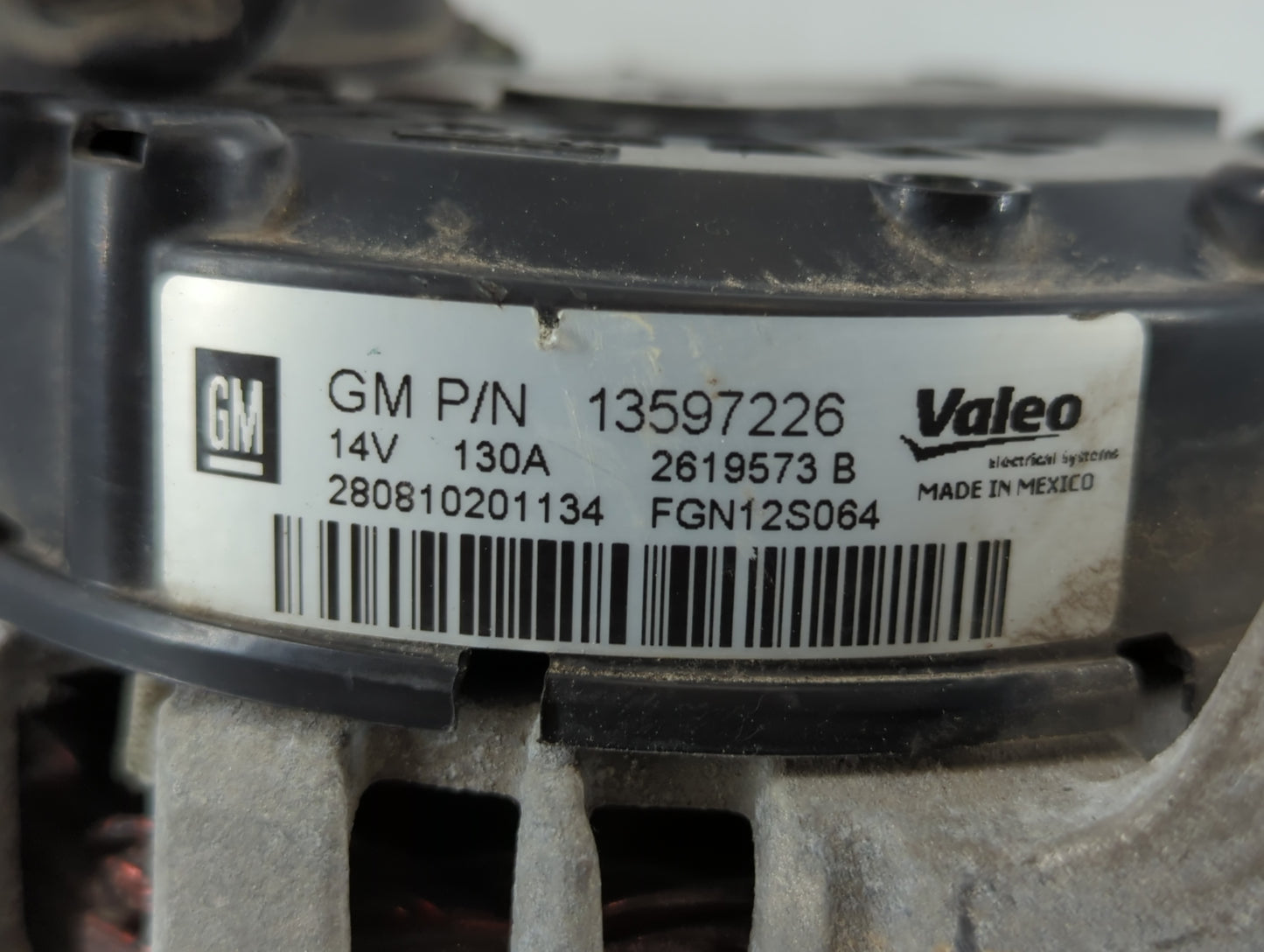 2013-2021 Chevrolet Trax Alternator Replacement Generator Charging Assembly Engine OEM P/N:13597226 Fits OEM Used Auto Parts - Oemusedautoparts1.com