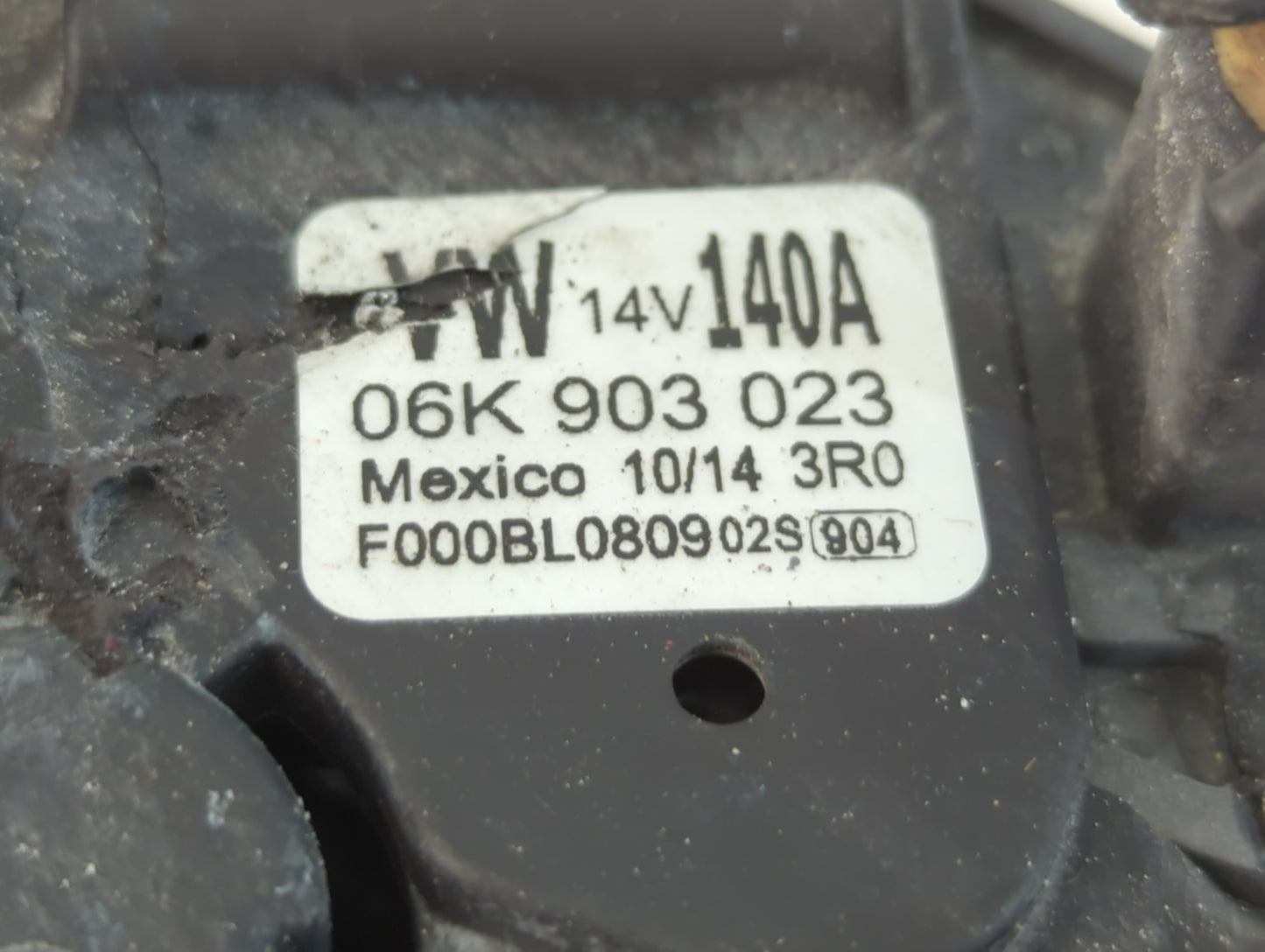 2013-2017 Volkswagen Beetle Alternator Replacement Generator Charging Assembly Engine OEM P/N:06K 903 023 Fits OEM Used Auto Parts - Oemusedautoparts1.com