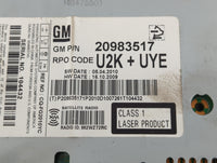2011 Buick Regal Radio AM FM Cd Player Receiver Replacement P/N:20983517 Fits Fits 2010 OEM Used Auto Parts - Oemusedautoparts1.com