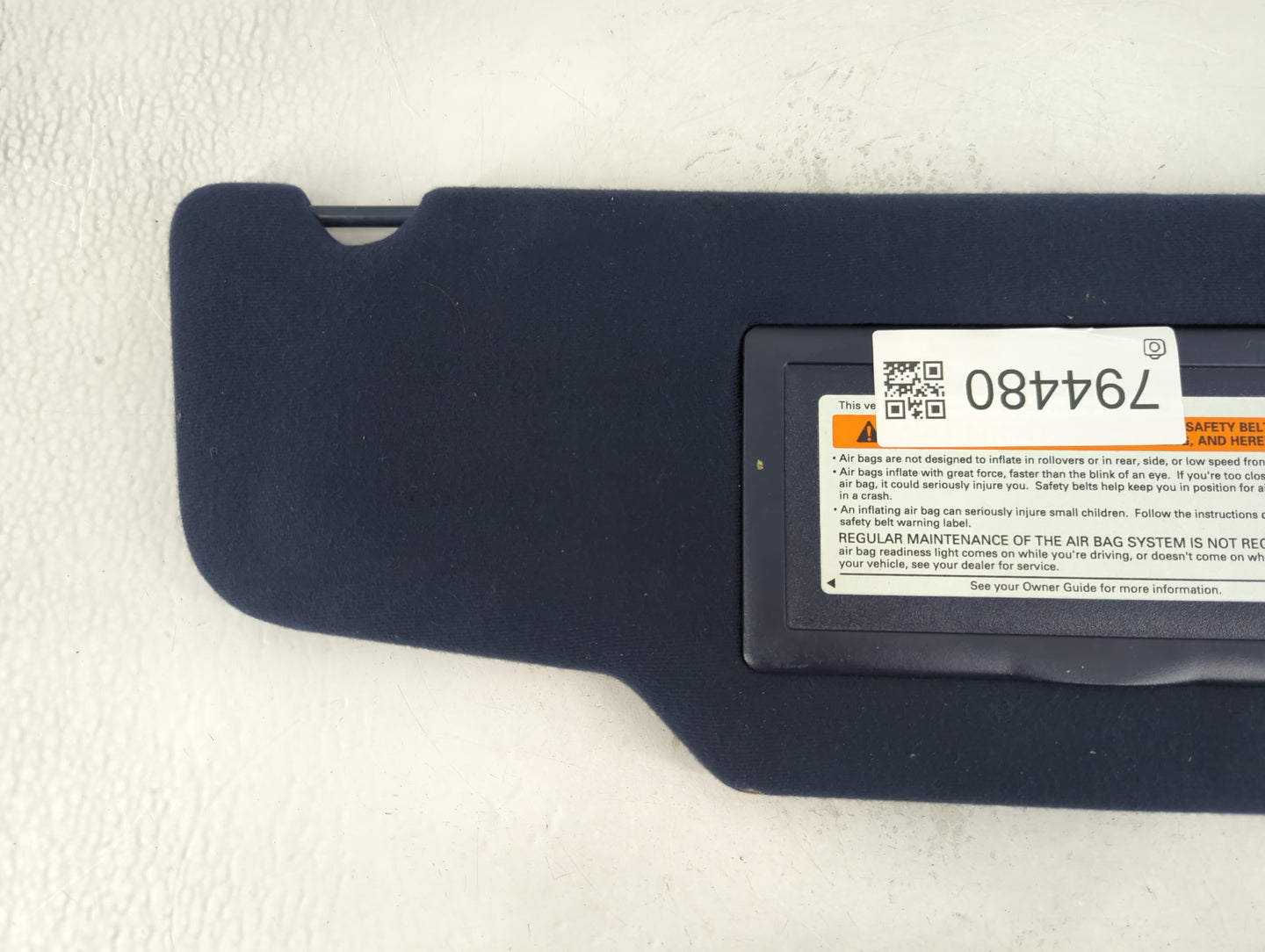1994 Mercury Grand Marquis Sun Visor Shade Replacement Passenger Right Mirror Fits OEM Used Auto Parts - Oemusedautoparts1.com