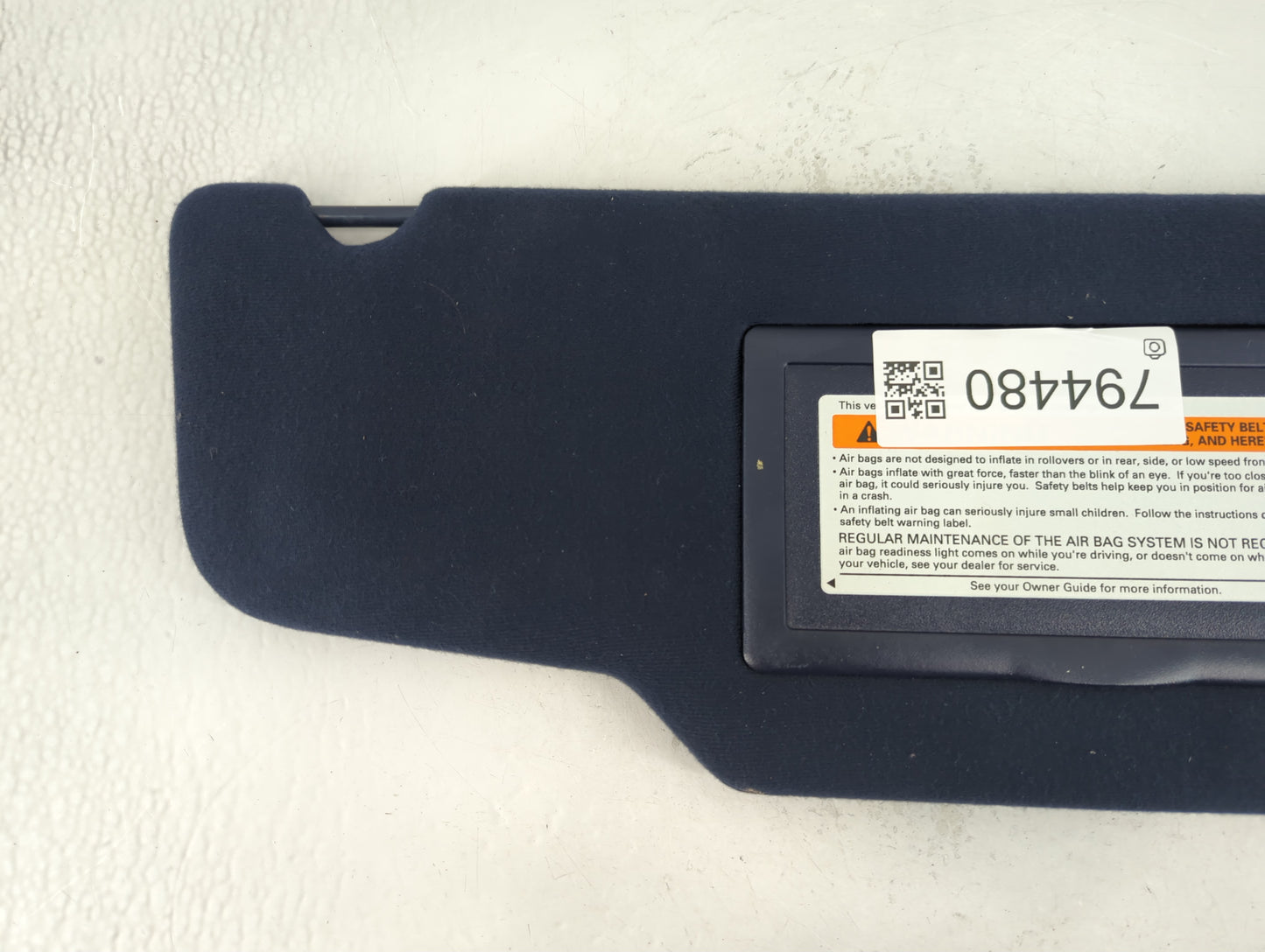 1994 Mercury Grand Marquis Sun Visor Shade Replacement Passenger Right Mirror Fits OEM Used Auto Parts - Oemusedautoparts1.com