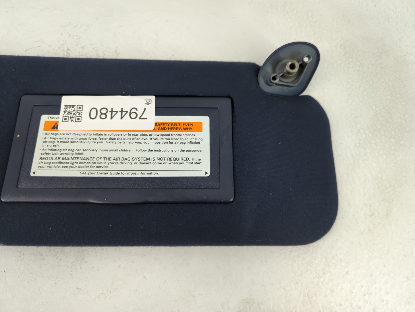 1994 Mercury Grand Marquis Sun Visor Shade Replacement Passenger Right Mirror Fits OEM Used Auto Parts - Oemusedautoparts1.com