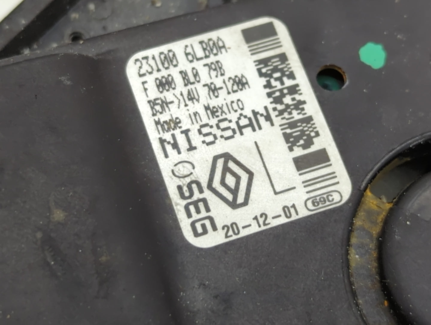 2020-2021 Nissan Sentra Alternator Replacement Generator Charging Assembly Engine OEM P/N:23100 6LB0A Fits Fits 2020 2021 OEM Used Auto Parts - Oemusedautoparts1.com