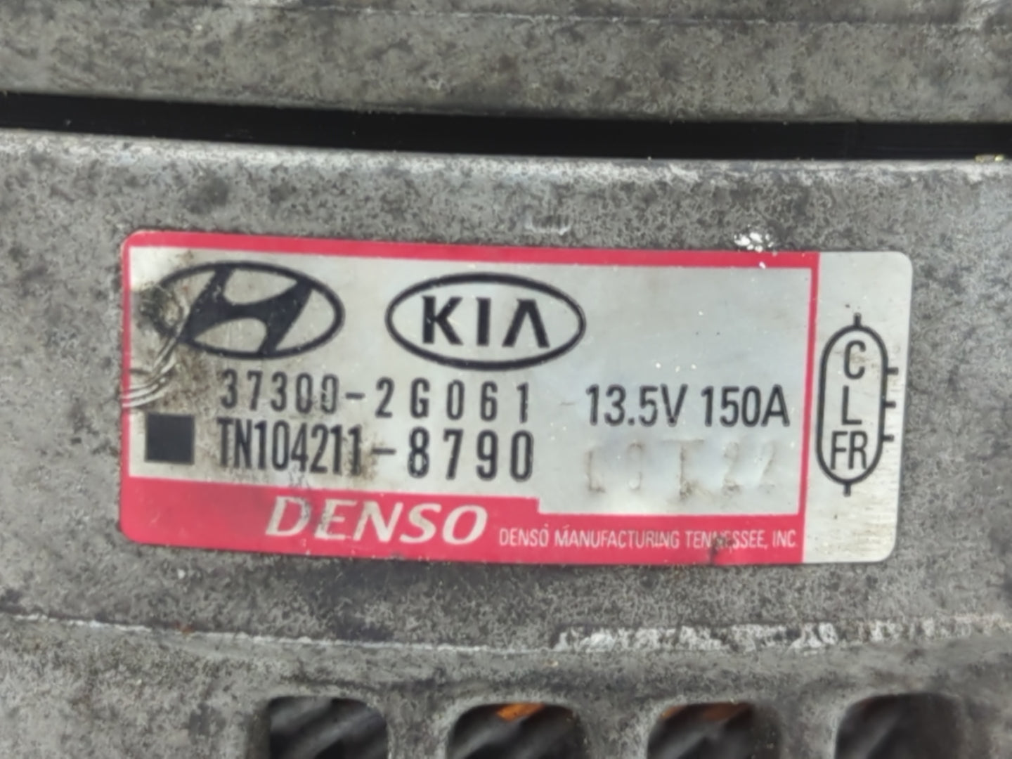 2017-2020 Kia Optima Alternator Replacement Generator Charging Assembly Engine OEM P/N:37300-2G061 Fits Fits 2017 2018 2019 2020 OEM Used Auto Parts - Oemusedautoparts1.com