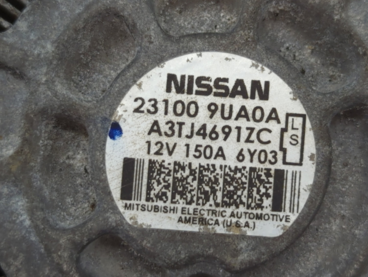 2017-2020 Nissan Pathfinder Alternator Replacement Generator Charging Assembly Engine OEM P/N:23100 9UA0A Fits OEM Used Auto Parts - Oemusedautoparts1.com