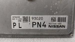 2014 Nissan Cube PCM Engine Control Computer ECU ECM PCU OEM P/N:NEC004-688 Fits OEM Used Auto Parts - Oemusedautoparts1.com 