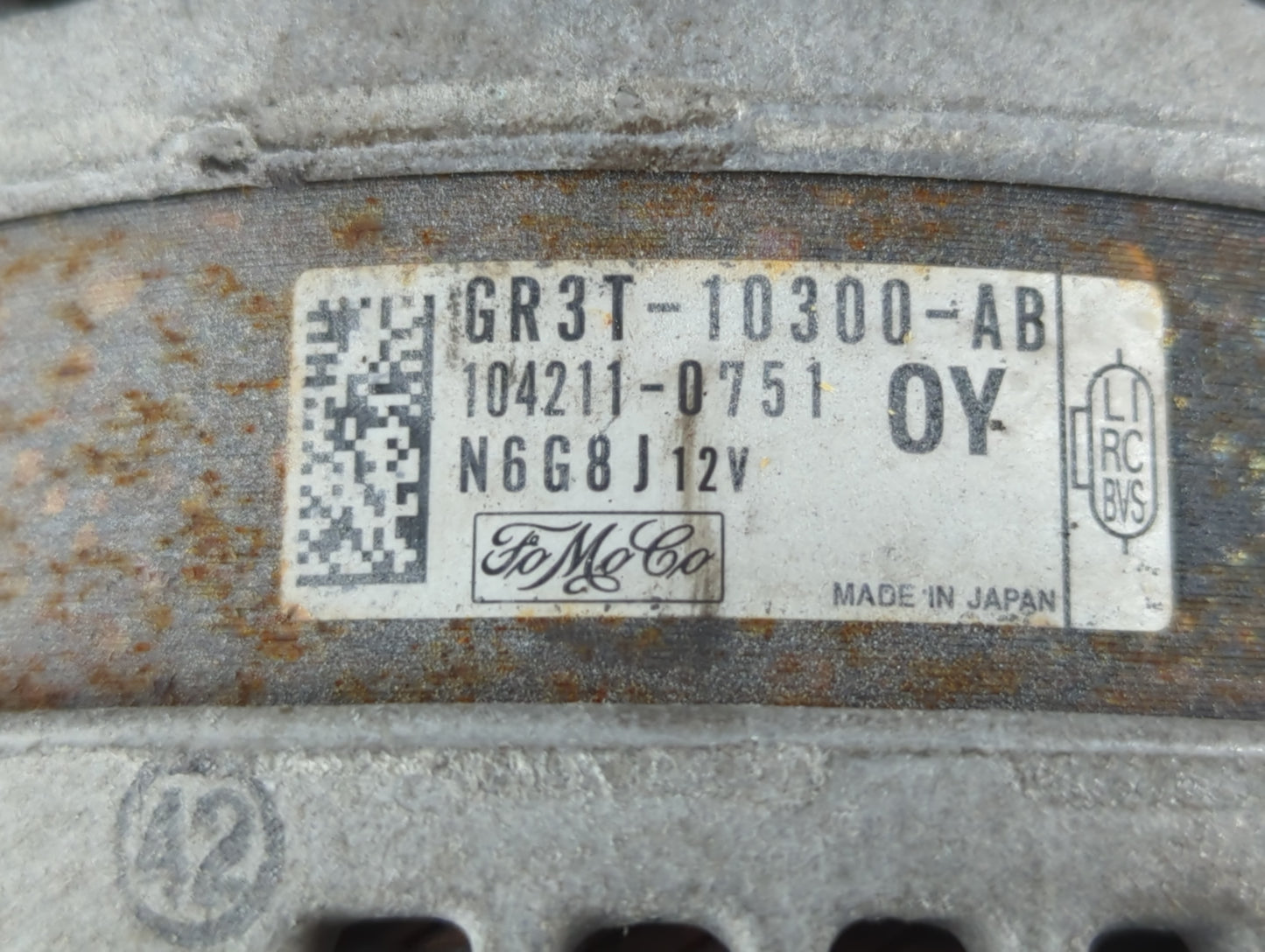 2016-2022 Ford Mustang Alternator Replacement Generator Charging Assembly Engine OEM P/N:GR3T-10300-AB Fits OEM Used Auto Parts - Oemusedautoparts1.com