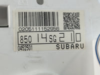 2018 Subaru Forester Instrument Cluster Speedometer Gauges P/N:85014SG210 Fits OEM Used Auto Parts - Oemusedautoparts1.com