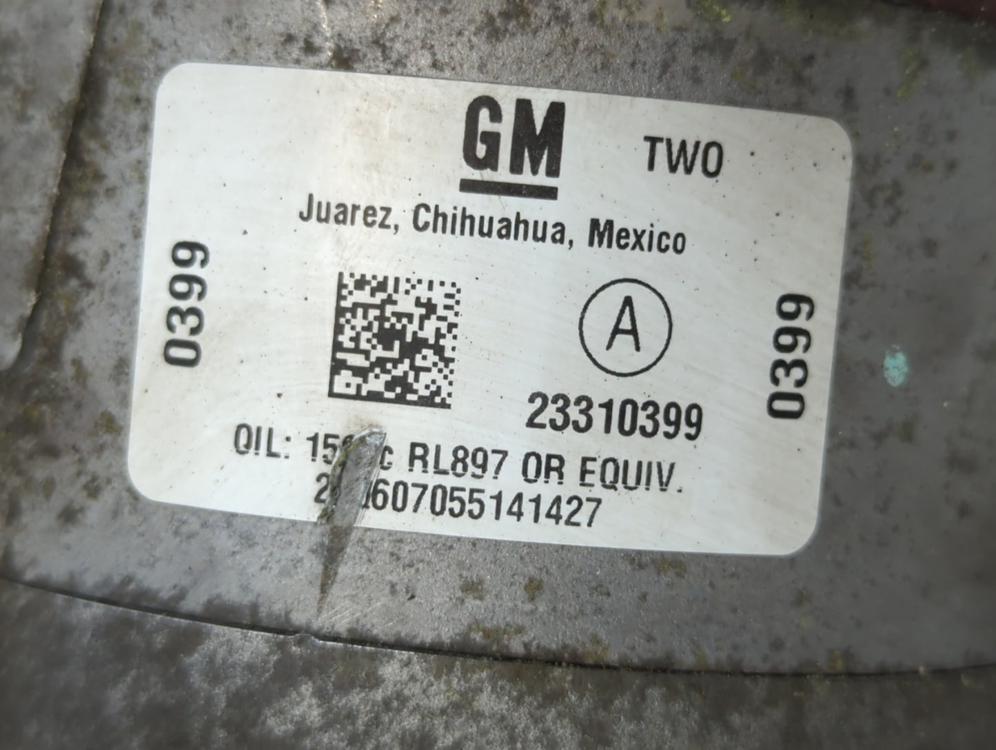 2014-2017 Buick Regal Air Conditioning A/c Ac Compressor Oem - Oemusedautoparts1.com