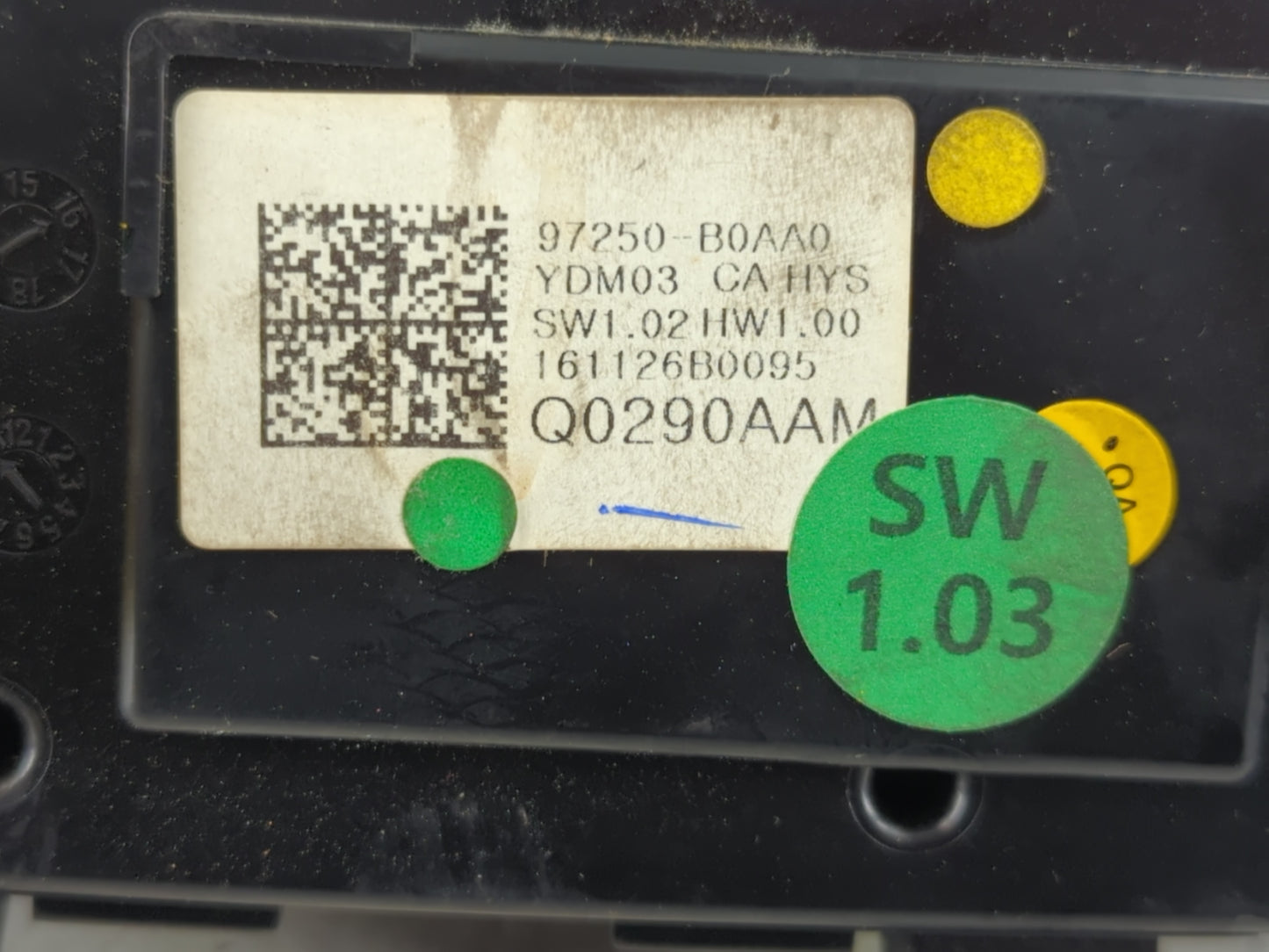 2017-2018 Kia Forte Climate Control Module Temperature AC/Heater Replacement P/N:97250-B0AA0 Fits Fits 2017 2018 OEM Used Auto Parts - Oemusedautoparts1.com