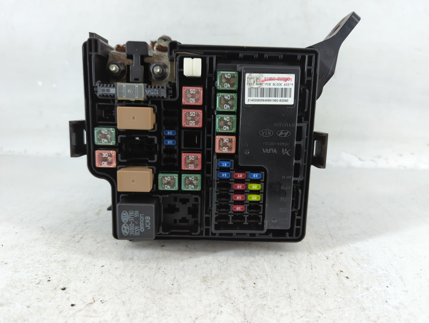 2014 Kia Soul Fusebox Fuse Box Panel Relay Module P/N:91950-B2090 Fits OEM Used Auto Parts - Oemusedautoparts1.com