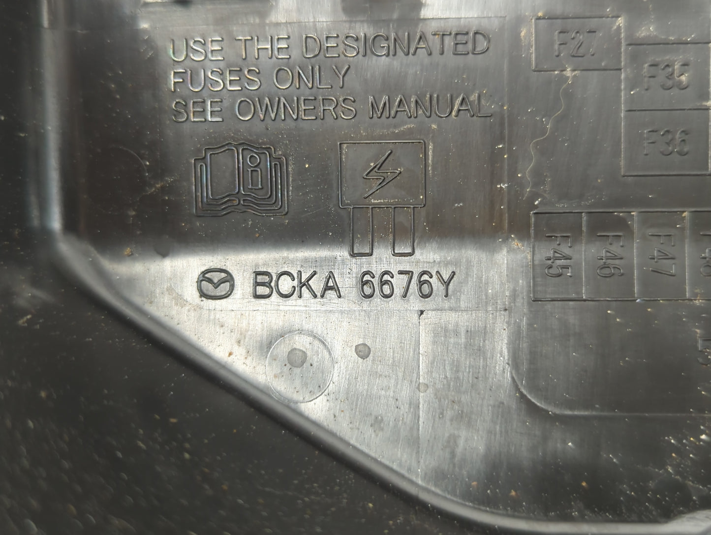 2021 Mazda 3 Fusebox Fuse Box Panel Relay Module P/N:BCKA 6676Y Fits Fits 2020 2022 OEM Used Auto Parts - Oemusedautoparts1.com