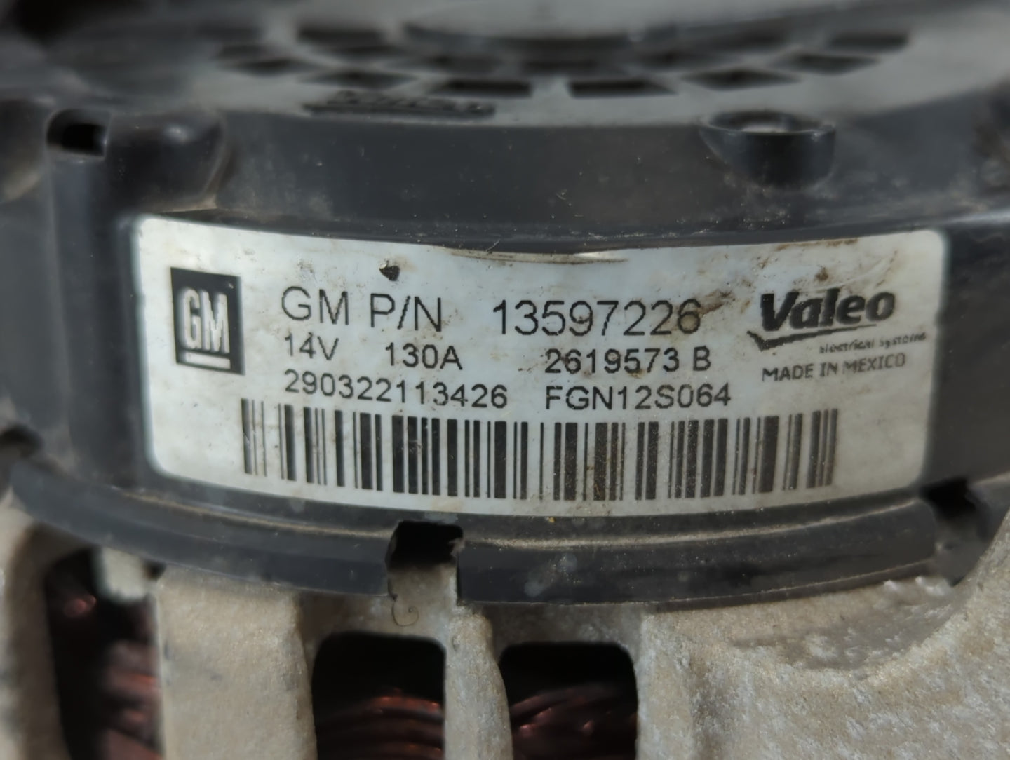 2013-2021 Chevrolet Trax Alternator Replacement Generator Charging Assembly Engine OEM P/N:13597226 Fits OEM Used Auto Parts - Oemusedautoparts1.com