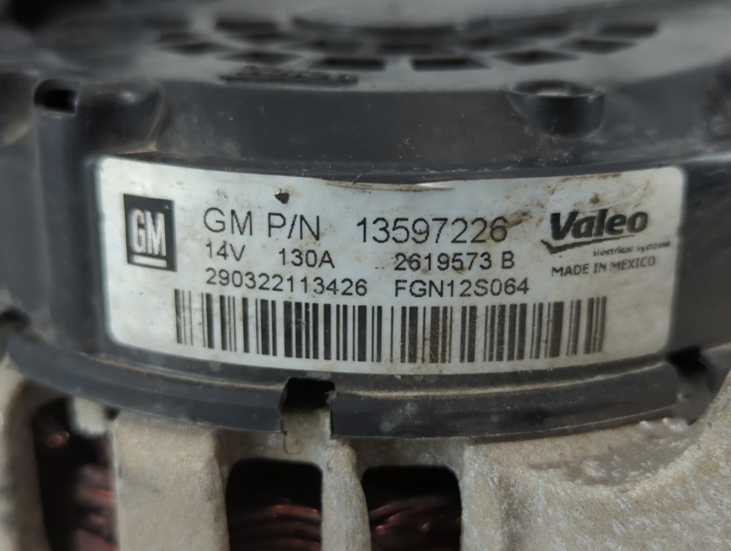 2013-2021 Chevrolet Trax Alternator Replacement Generator Charging Assembly Engine OEM P/N:13597226 Fits OEM Used Auto Parts - Oemusedautoparts1.com
