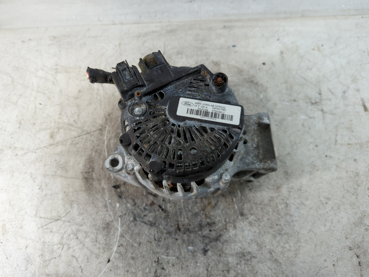 2011-2019 Ford Fiesta Alternator Replacement Generator Charging Assembly Engine OEM P/N:AE8T-10300-AB Fits OEM Used Auto Parts - Oemusedautoparts1.com