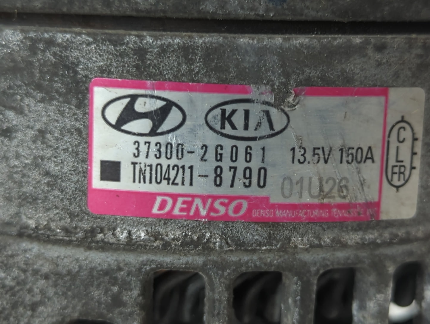 2016-2020 Kia Optima Alternator Replacement Generator Charging Assembly Engine OEM P/N:37300-2G061 Fits OEM Used Auto Parts - Oemusedautoparts1.com