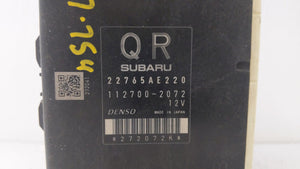 2014 Subaru Forester PCM Engine Control Computer ECU ECM PCU OEM P/N:22765AE220 Fits OEM Used Auto Parts - Oemusedautoparts1.com 