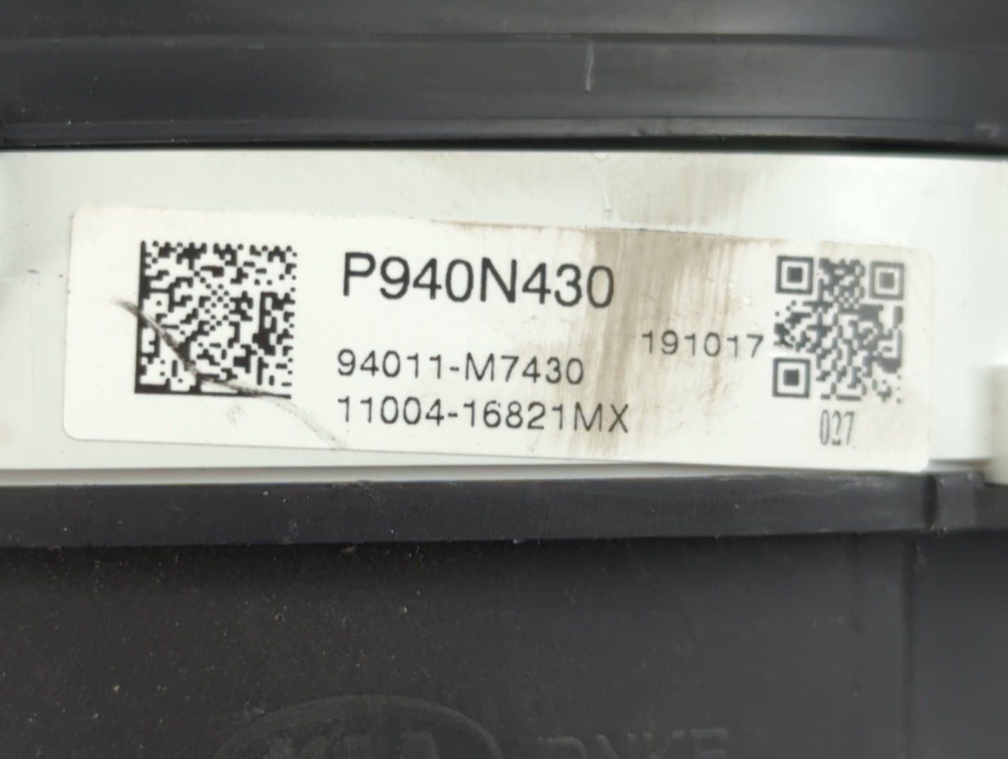 2019-2021 Kia Forte Instrument Cluster Speedometer Gauges P/N:94011-M7430 P940N430 Fits Fits 2019 2020 2021 OEM Used Auto Parts - Oemusedautoparts1.com