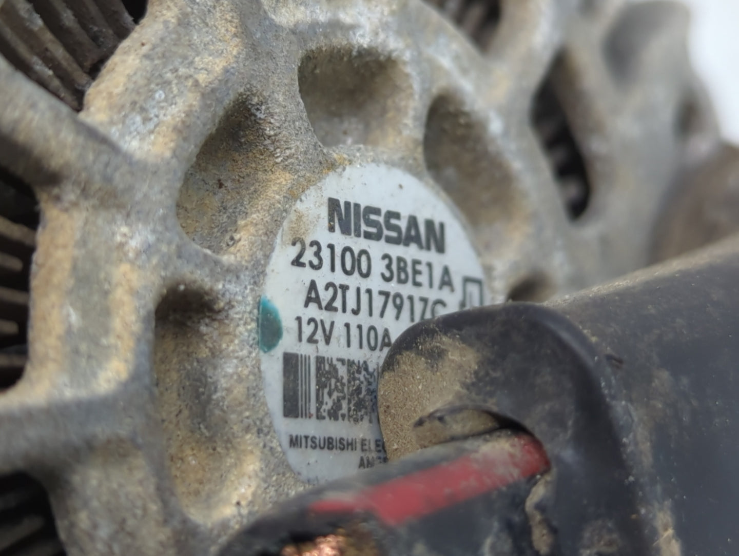 2012-2019 Nissan Versa Alternator Replacement Generator Charging Assembly Engine OEM P/N:A2TJ1791ZX 23100 3BE1A Fits OEM Used Auto Parts - Oemusedautoparts1.com