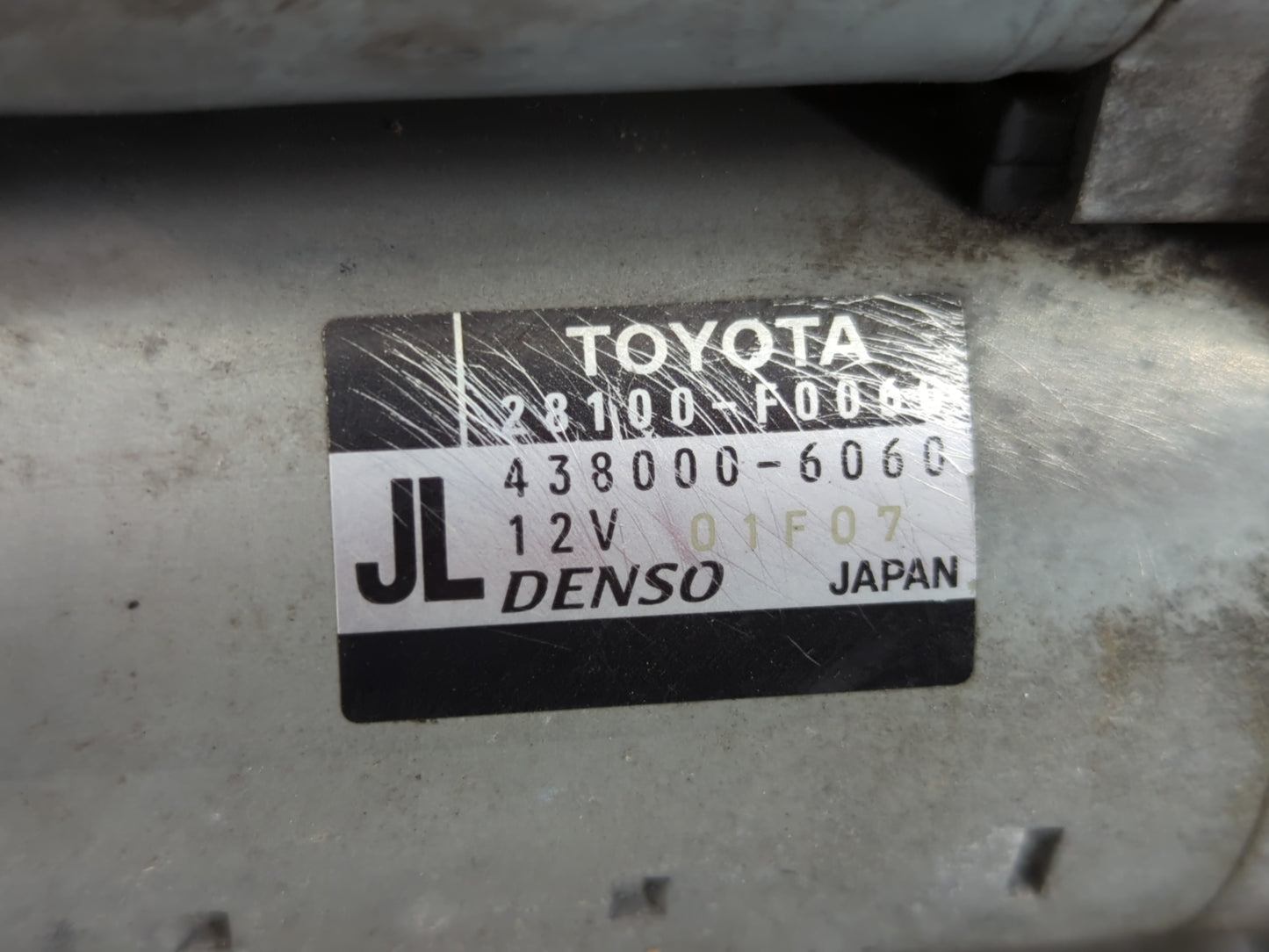 2018-2022 Toyota Camry Car Starter Motor Solenoid OEM P/N:438000-6060 28100-F0060 Fits Fits 2018 2019 2020 2021 2022 OEM Used Auto Parts - Oemusedautoparts1.com