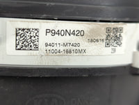 2019-2021 Kia Forte Instrument Cluster Speedometer Gauges P/N:11004-16821MX 94011-M7420 Fits Fits 2019 2020 2021 OEM Used Auto Parts - Oemusedautoparts1.com