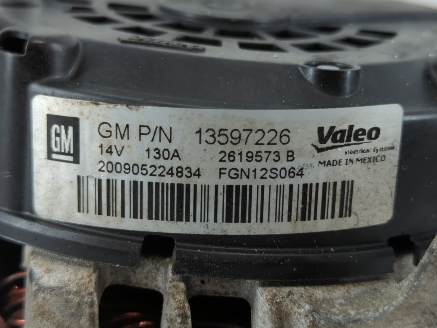 2013-2021 Chevrolet Trax Alternator Replacement Generator Charging Assembly Engine OEM P/N:13597226 Fits OEM Used Auto Parts - Oemusedautoparts1.com
