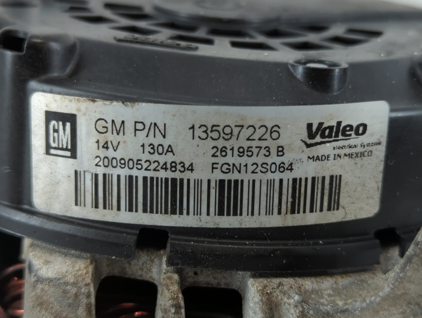 2013-2021 Chevrolet Trax Alternator Replacement Generator Charging Assembly Engine OEM P/N:13597226 Fits OEM Used Auto Parts - Oemusedautoparts1.com