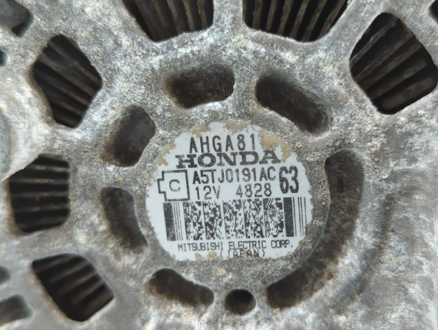 2012-2015 Honda Civic Alternator Replacement Generator Charging Assembly Engine OEM P/N:4828 A5TJ0191AC Fits OEM Used Auto Parts - Oemusedautoparts1.com