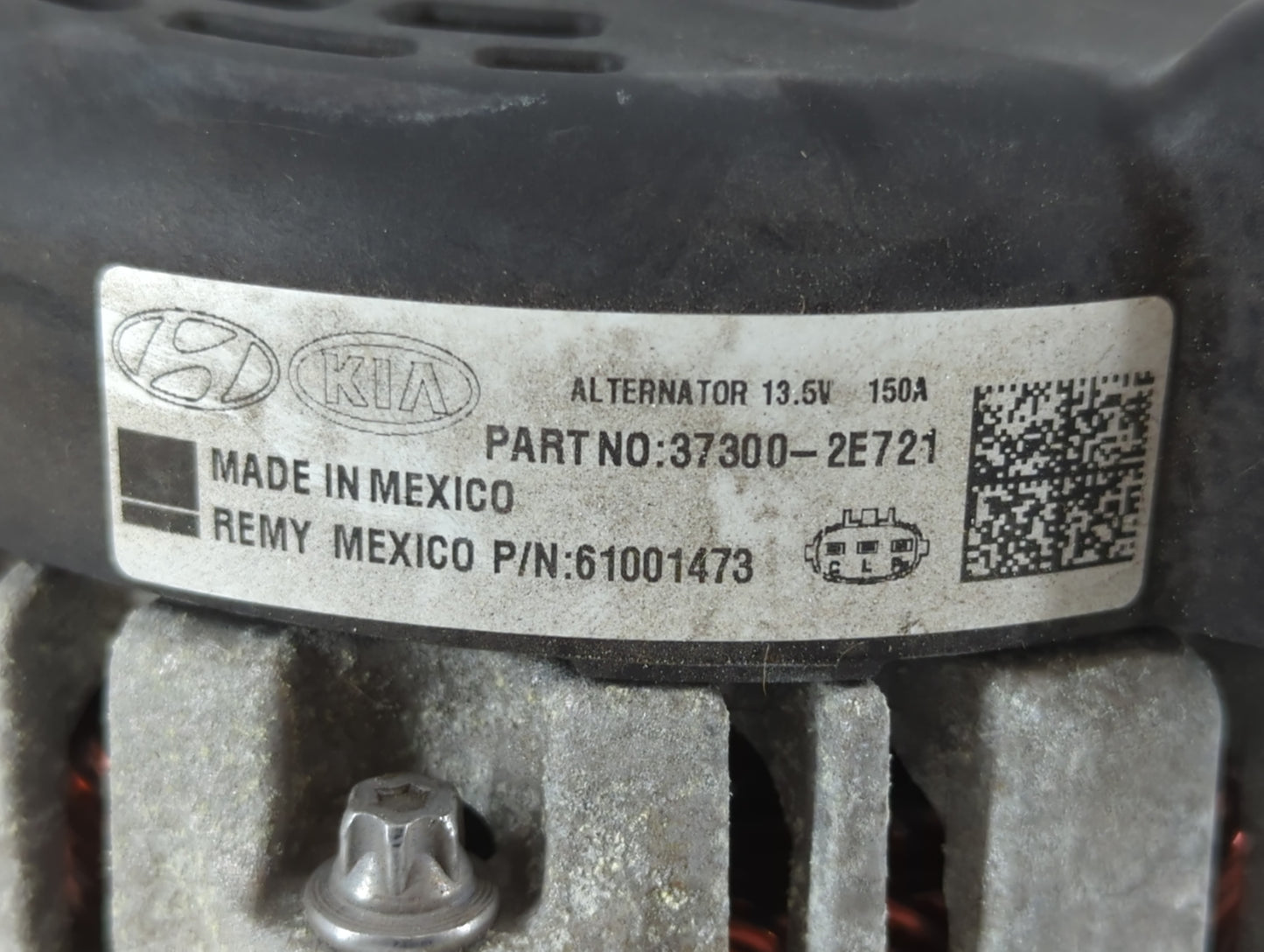 2017-2020 Hyundai Elantra Alternator Replacement Generator Charging Assembly Engine OEM P/N:37300-2E821 2627727 Fits OEM Used Auto Parts - Oemusedautoparts1.com