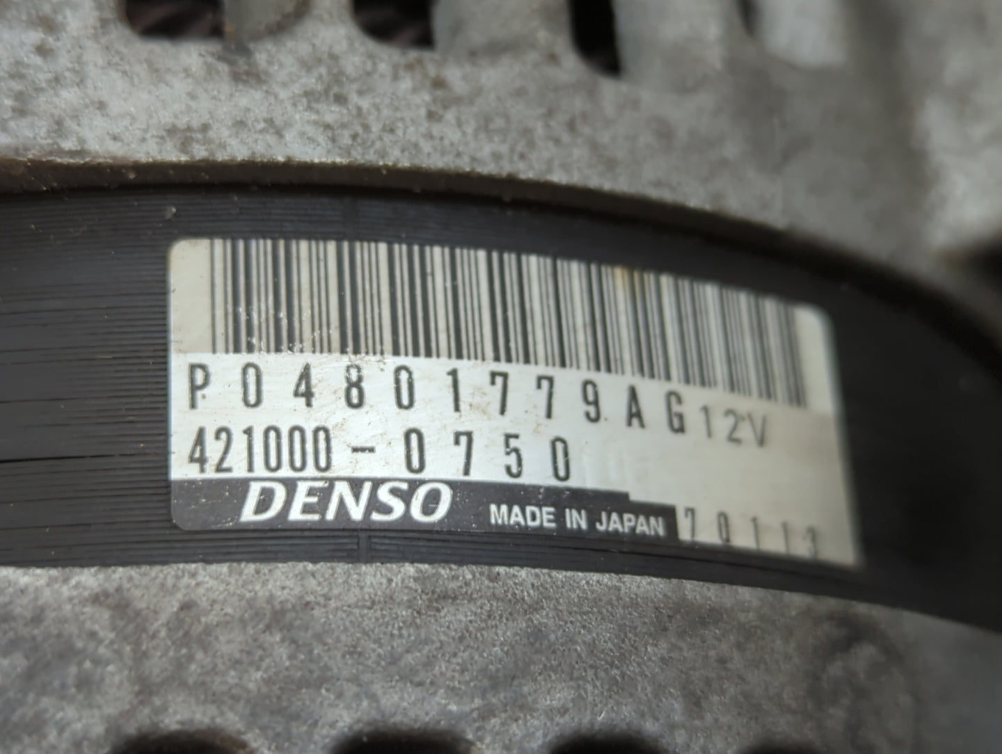 2011-2016 Jeep Grand Cherokee Alternator Replacement Generator Charging Assembly Engine OEM P/N:P04801779AG Fits OEM Used Auto Parts - Oemusedautoparts1.com