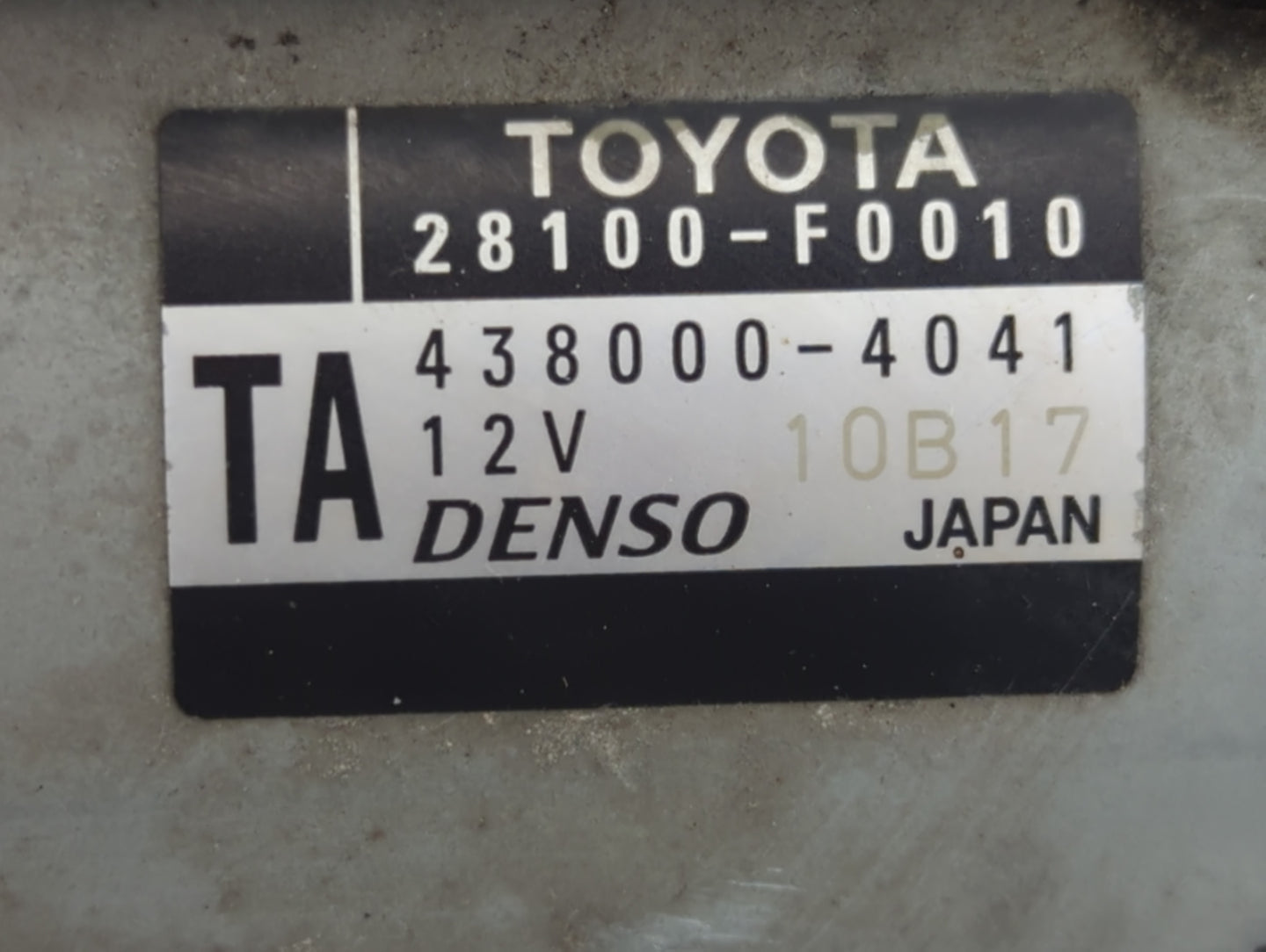 2018-2022 Toyota Camry Car Starter Motor Solenoid OEM P/N:28100-F0010 43000-4041 Fits Fits 2018 2019 2020 2021 2022 OEM Used Auto Parts - Oemusedautoparts1.com