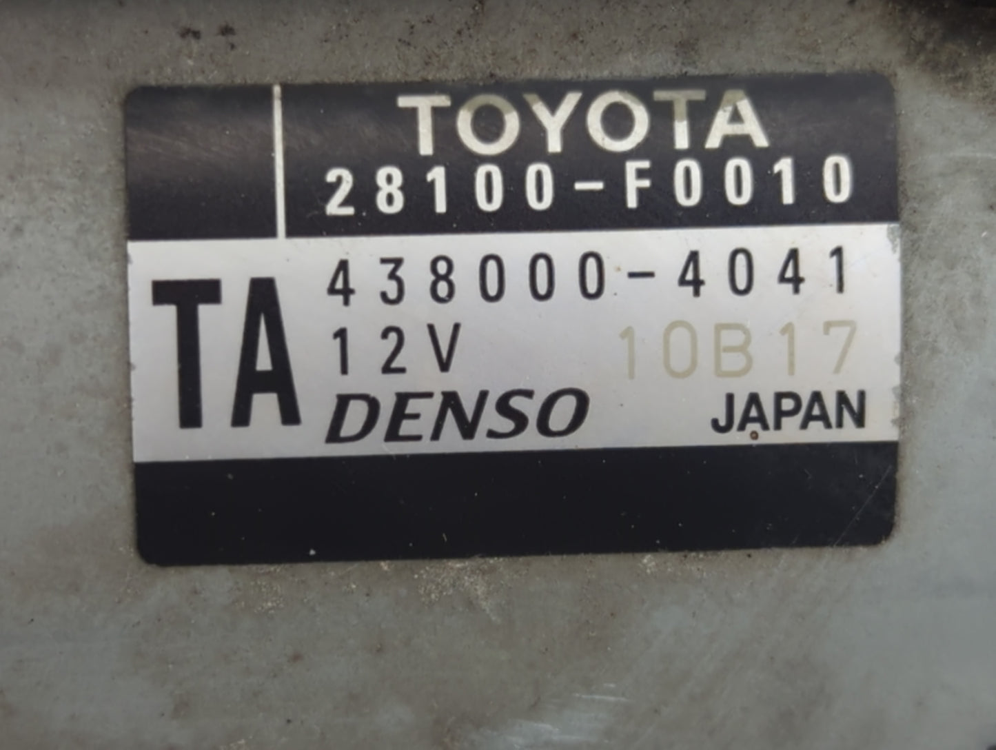 2018-2022 Toyota Camry Car Starter Motor Solenoid OEM P/N:28100-F0010 43000-4041 Fits Fits 2018 2019 2020 2021 2022 OEM Used Auto Parts - Oemusedautoparts1.com