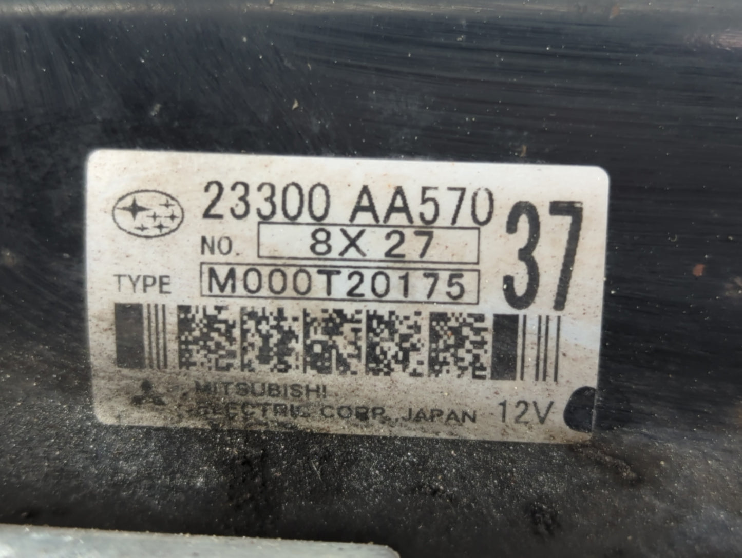 2008-2014 Subaru Impreza Car Starter Motor Solenoid OEM P/N:M000T20175 23300 AA570 Fits OEM Used Auto Parts - Oemusedautoparts1.com