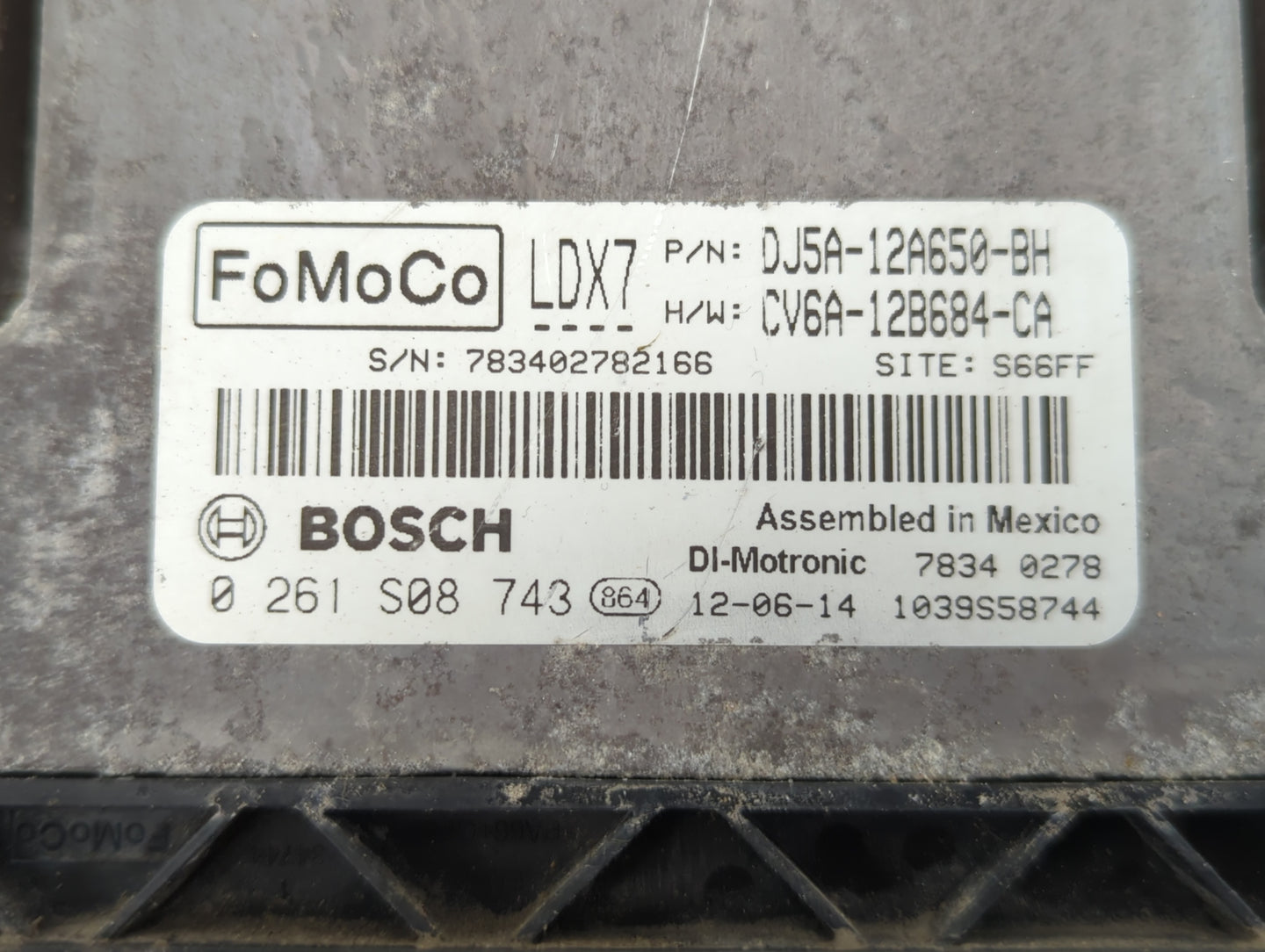 2013-2016 Ford Escape PCM Engine Control Computer ECU ECM PCU OEM P/N:DJ5A-12A650-BH CV6A-12B684-CA Fits Fits 2013 2014 2015 2016 OEM Used Auto Parts - Oemusedautoparts1.com