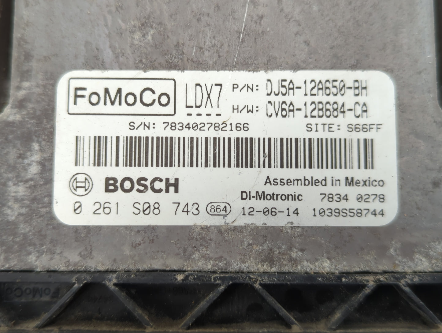 2013-2016 Ford Escape PCM Engine Control Computer ECU ECM PCU OEM P/N:DJ5A-12A650-BH CV6A-12B684-CA Fits Fits 2013 2014 2015 2016 OEM Used Auto Parts - Oemusedautoparts1.com
