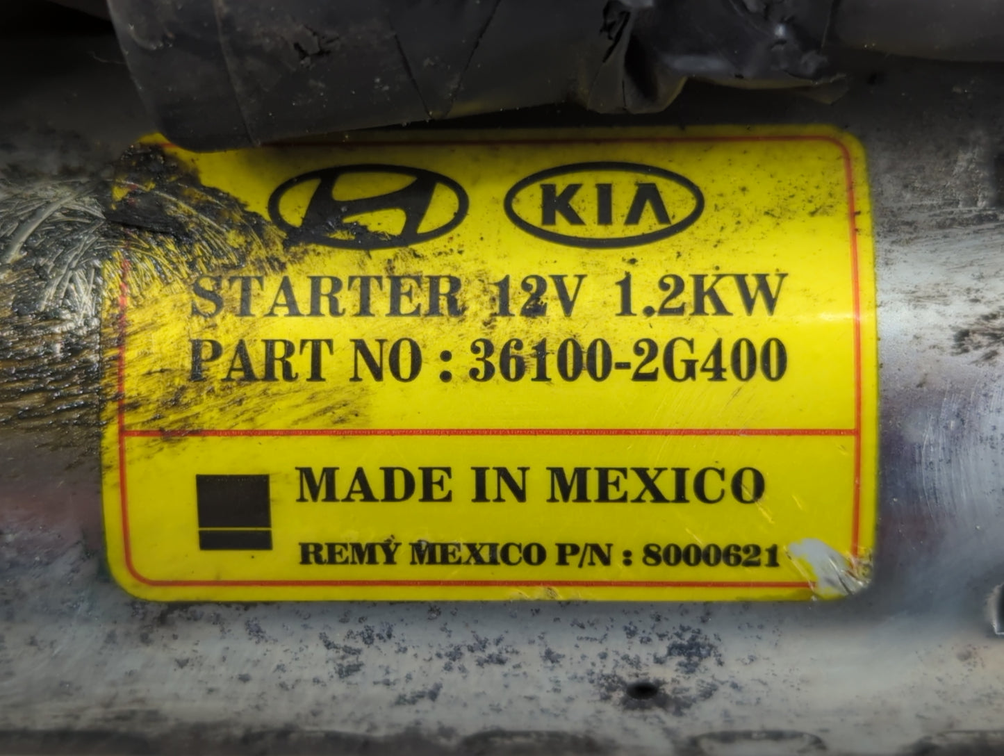 2014-2015 Kia Sorento Car Starter Motor Solenoid OEM P/N:8000621 36100-2G400 Fits Fits 2014 2015 2016 OEM Used Auto Parts - Oemusedautoparts1.com