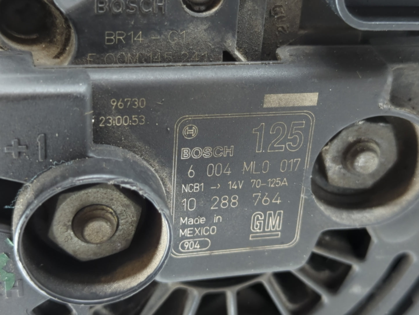 1999-2001 Oldsmobile Silhouette Alternator Replacement Generator Charging Assembly Engine OEM P/N:10 288 764 6 004 ML0 017 Fits OEM Used Auto Parts - Oemusedautoparts1.com
