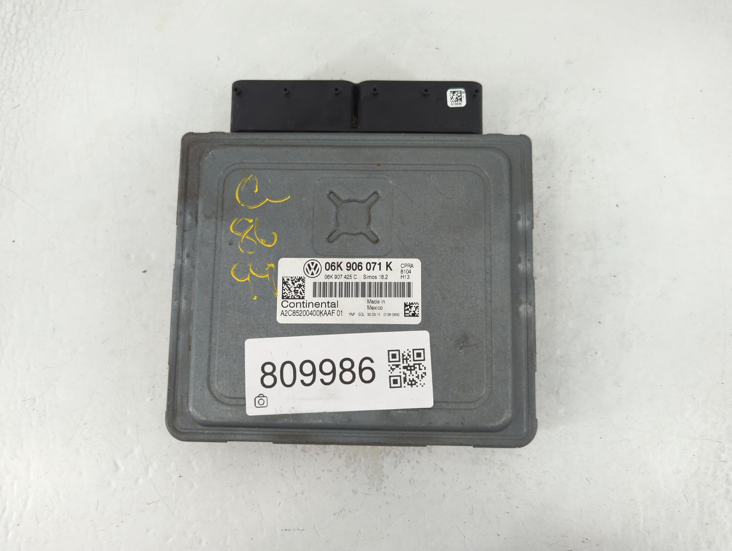 2015 Volkswagen Passat PCM Engine Control Computer ECU ECM PCU OEM P/N:06K 907 425 C 06K 906 071 K Fits OEM Used Auto Parts - Oemusedautoparts1.com