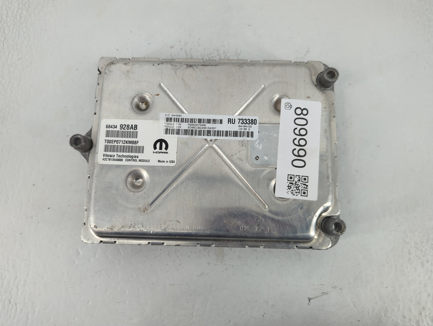 2020-2022 Chrysler Pacifica PCM Engine Control Computer ECU ECM PCU OEM P/N:68434928AB Fits Fits 2020 2021 2022 OEM Used Auto Parts - Oemusedautoparts1.com