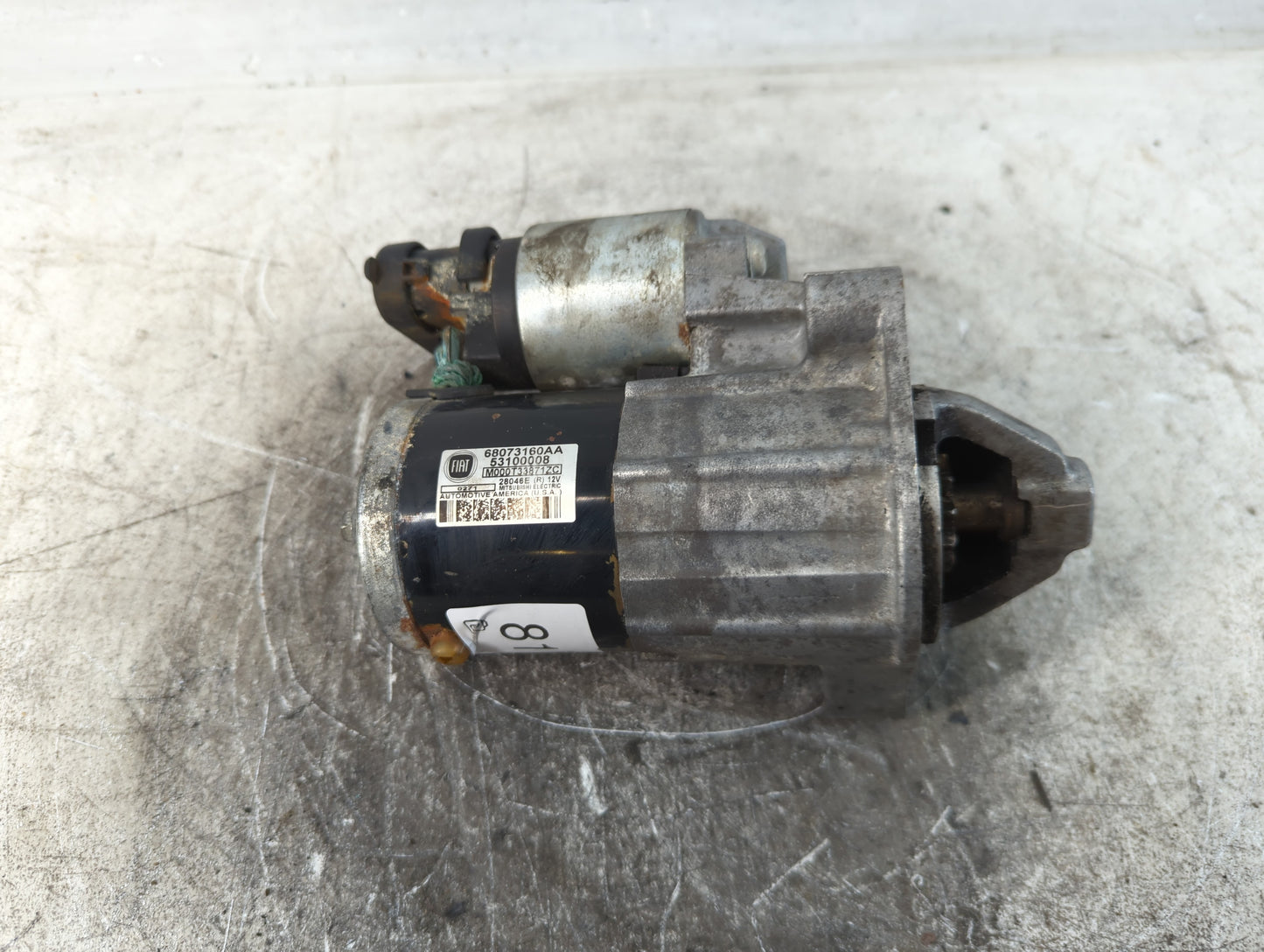 2012-2017 Fiat 500 Car Starter Motor Solenoid OEM P/N:M000T33871ZC 53100008 Fits Fits 2012 2013 2014 2015 2016 2017 OEM Used Auto Parts - Oemusedautoparts1.com